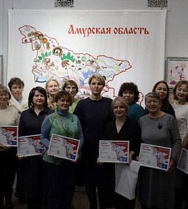 В Амурском областном краеведческом музее состоялась презентация проекта «Вышитая карта Амурской области»